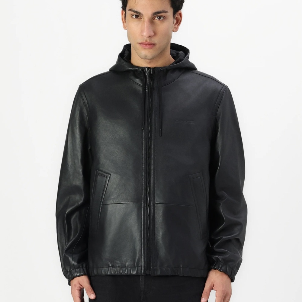 Coach Men's Black Hooded Jacket